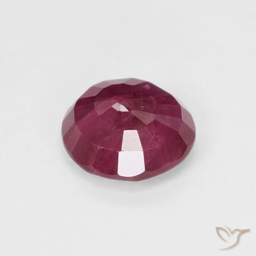 Rubino Rosso scuro naturale da 0.82 ct, Rotondo, VS-SI