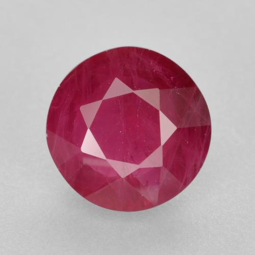 Rubino Rosso medio naturale da 1.04 ct, Taglio rotondo, VS-SI