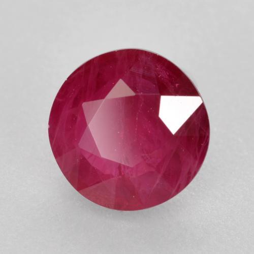 Rubino Rosso medio naturale da 1.04 ct, Taglio rotondo, VS-SI