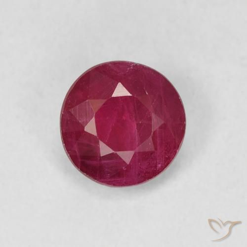 0.79ct Naturale Cremisi Profondo Rubino, Rotondo, VS-SI