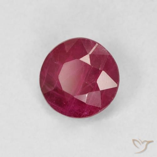 Rubino Cremisi Profondo naturale da 0.79 ct, Rotondo, VS-SI