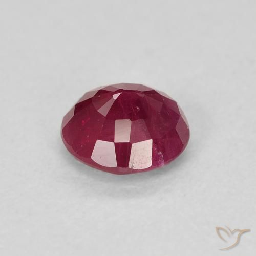 Rubino Cremisi Profondo naturale da 0.79 ct, Rotondo, VS-SI