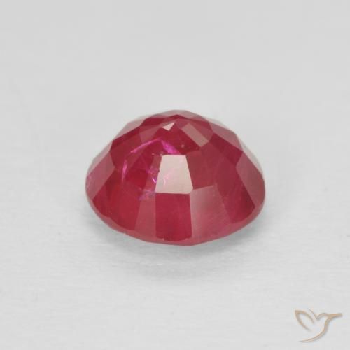 Rubino Cremisi Profondo naturale da 0.92 ct, Rotondo, VS-SI