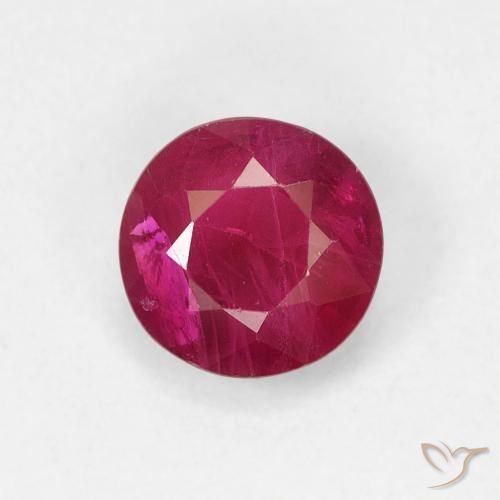 0.76ct Naturale Rosso scuro Rubino, Rotondo, VS-SI