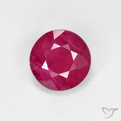 0.79ct Naturale Rosa rossastra Rubino, Rotondo, VS-SI