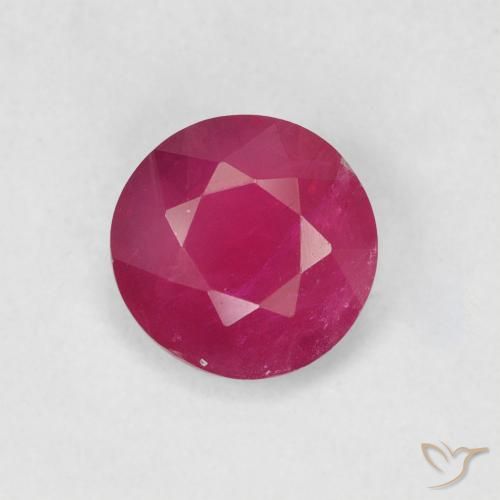 0.78ct Naturale Rosa rossastra Rubino, Rotondo, VS-SI