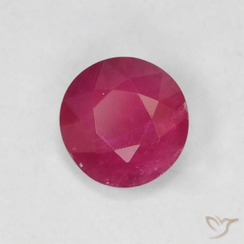 Rubino Rosa rossastra naturale da 0.78 ct, Rotondo, VS-SI