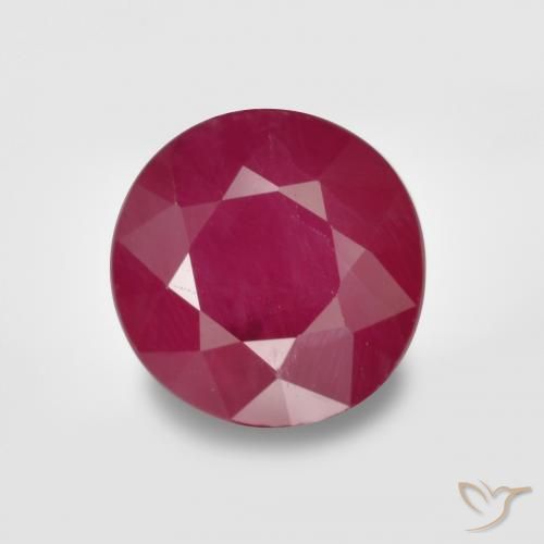 0.97ct Naturale Rosso tendente al rosa Rubino, Rotondo, VS-SI