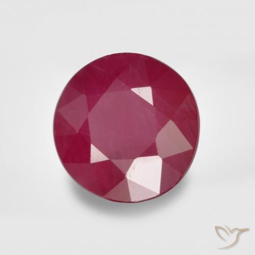 Rubino Rosso tendente al rosa naturale da 0.97 ct, Rotondo, VS-SI