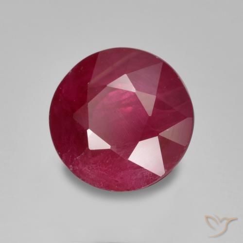 Rubino Rosso medio naturale da 0.94 ct, Rotondo, VS-SI
