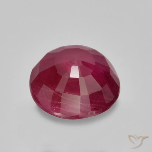 Rubino Rosso medio naturale da 0.94 ct, Rotondo, VS-SI