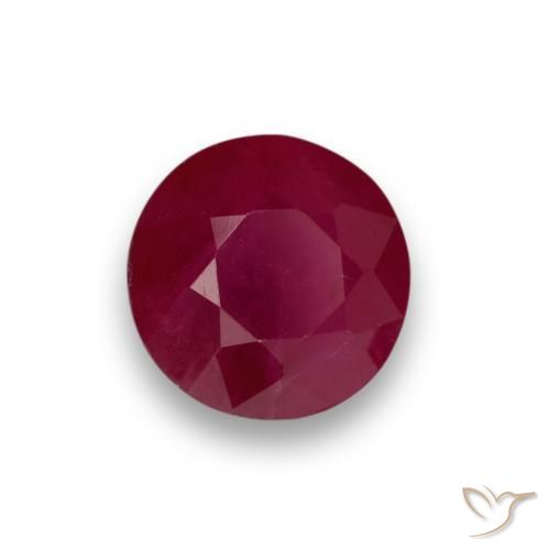 Rubino Rosso medio naturale da 0.98 ct, Rotondo, VS-SI