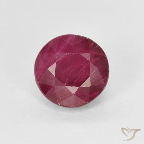 1.02ct Naturale Rosso scuro Rubino, Rotondo, VS-SI