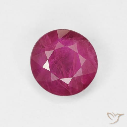 0.80ct Naturale Rosso tendente al rosa Rubino, Rotondo, VS-SI