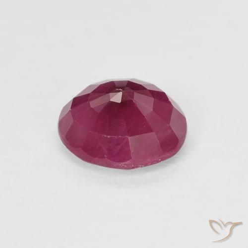 Rubino Rosso tendente al rosa naturale da 0.80 ct, Rotondo, VS-SI