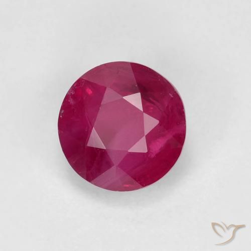 Rubino Rosso medio naturale da 0.94 ct, Rotondo, VS-SI
