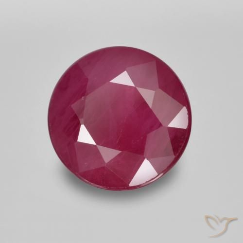 0.88ct Naturale Rosso medio Rubino, Rotondo, VS-SI