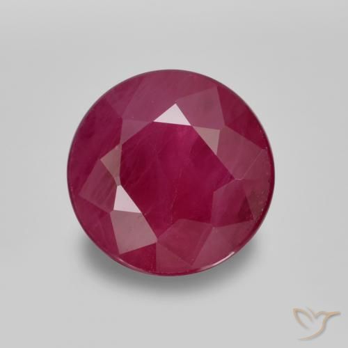 Rubino Rosso medio naturale da 0.88 ct, Rotondo, VS-SI