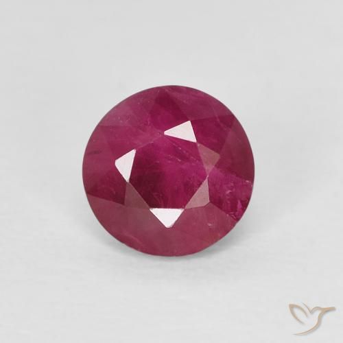 0.83ct Naturale Rosso tendente al rosa Rubino, Rotondo, VS-SI