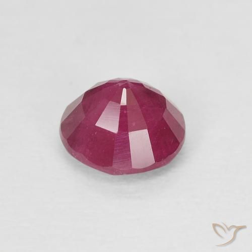 Rubino Rosso tendente al rosa naturale da 0.83 ct, Rotondo, VS-SI