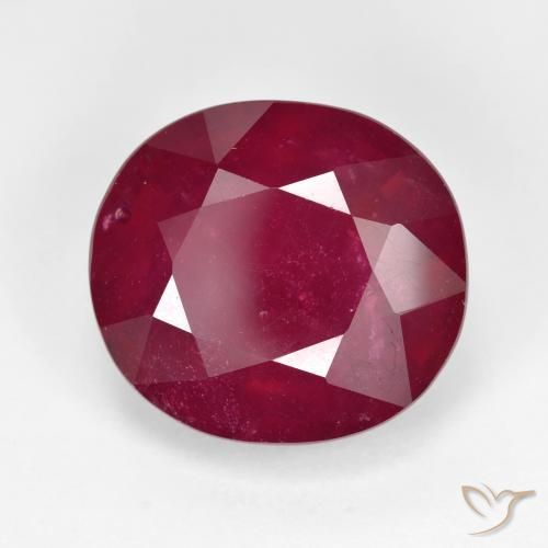 Rubino Rosso scuro naturale da 13.44 ct, Ovale, VS-SI