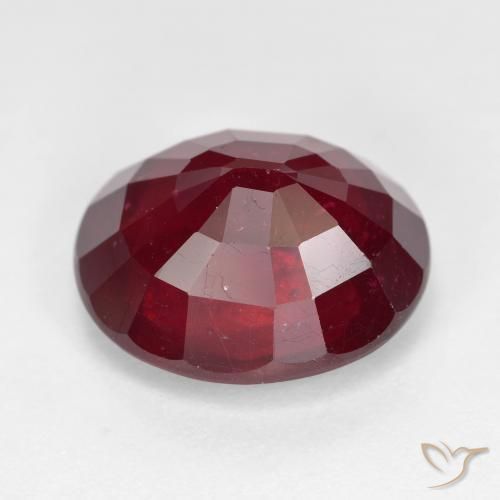 Rubino Rosso scuro naturale da 9.58 ct, Ovale, VS-SI