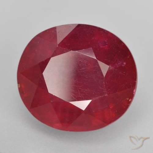 Rubino Rosso medio naturale da 15.41 ct, Ovale, VS-SI