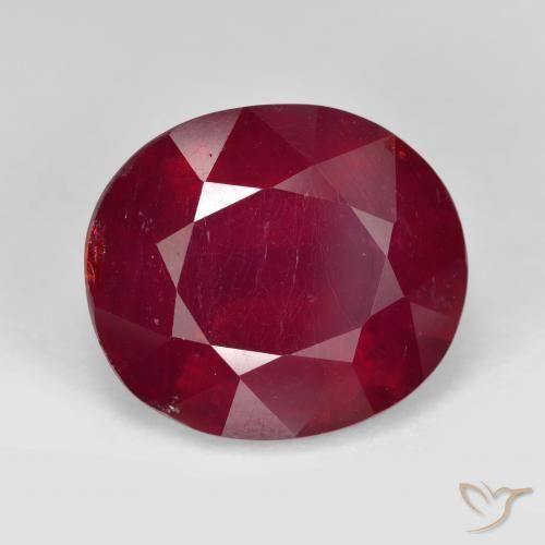 Rubino Rosso scuro naturale da 13.50 ct, Ovale, VS-SI