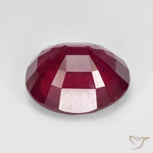Rubino Rosso scuro naturale da 13.50 ct, Ovale, VS-SI