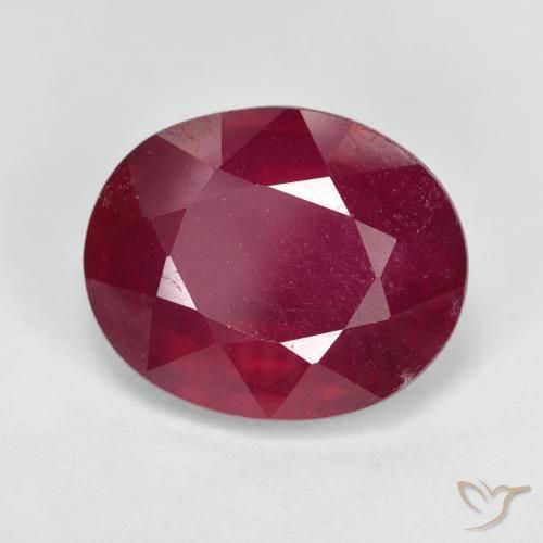 Rubino Rosso scuro naturale da 12.82 ct, Ovale, VS-SI
