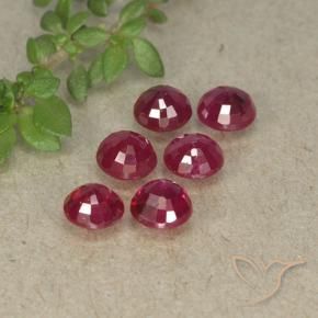 Gemme di Rubino Vino rosso naturale da 1.55 ct, Rotondo, VS-SI