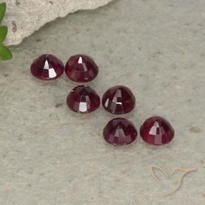 Gemme di Rubino Rosso scuro naturale da 1.85 ct, Rotondo, VS-SI