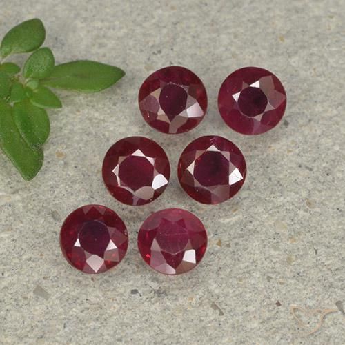 1.38ctw Naturale Vino rosso Rubino, Rotondo, VS-SI
