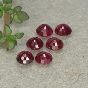 Gemme di Rubino Rosso brillante naturale da 1.50 ct, Rotondo, VS-SI
