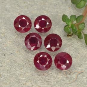 Gemme di Rubino Vino rosso naturale da 1.56 ct, Rotondo, VS-SI