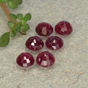 Gemme di Rubino Vino rosso naturale da 1.56 ct, Rotondo, VS-SI