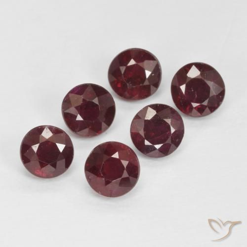 Gemme di Rubino Vino rosso naturale da 1.79 ct, Rotondo, VS-SI