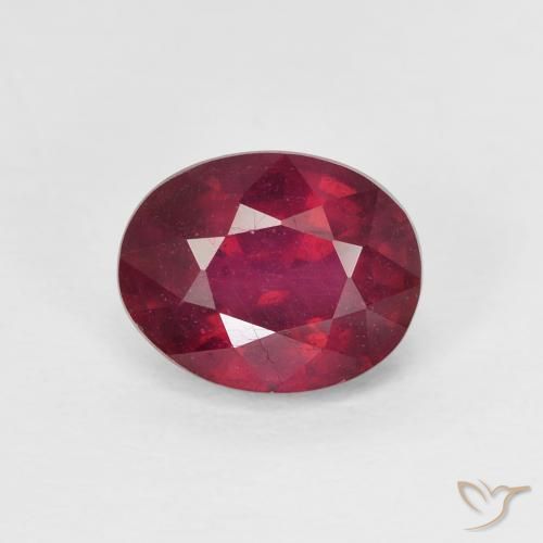 1.90ct Naturale Rosa rossastro intenso Rubino, Ovale, VS-SI