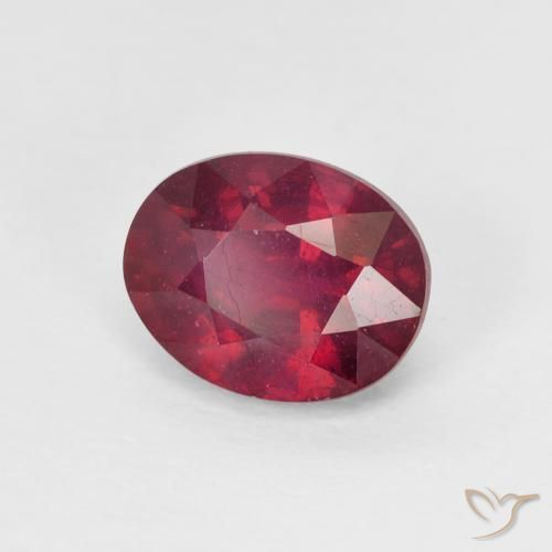 Rubino Rosa rossastro intenso naturale da 1.90 ct, Ovale, VS-SI