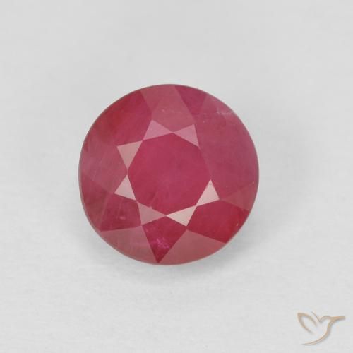 1.09ct Naturale Rosa rossastra Rubino, Rotondo, VS-SI