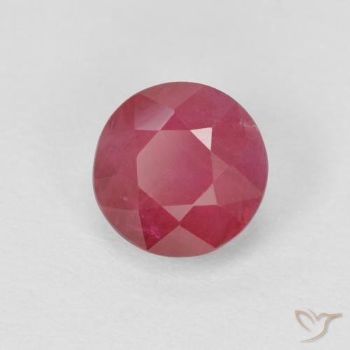 Rubino Rosa rossastra naturale da 1.09 ct, Rotondo, VS-SI