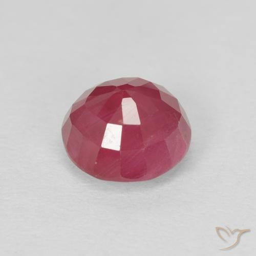 Rubino Rosa rossastra naturale da 1.09 ct, Rotondo, VS-SI