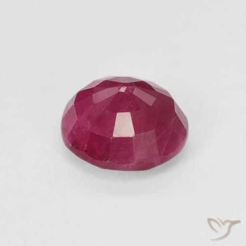 Rubino marmellata rossa naturale da 0.97 ct, Rotondo, VS-SI