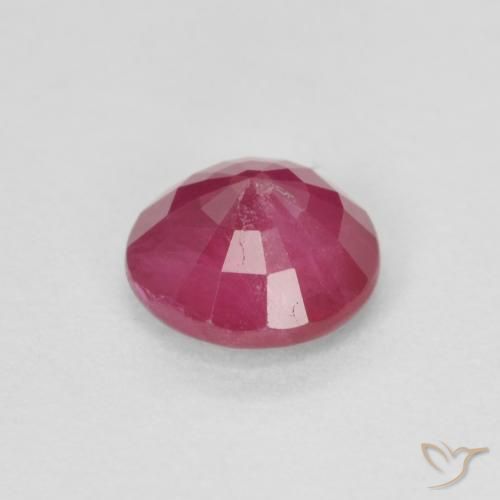 Rubino Rosso tendente al rosa naturale da 0.84 ct, Rotondo, VS-SI