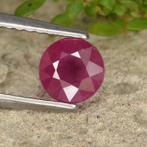 0.84ct Naturale Rosso medio Rubino, Rotondo, VS-SI