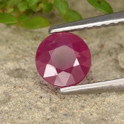 Rubino Rosso medio naturale da 0.84 ct, Rotondo, VS-SI