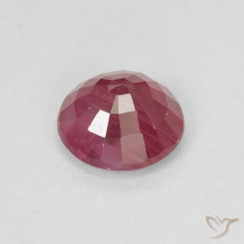 Rubino Rosso tendente al rosa naturale da 0.76 ct, Rotondo, VS-SI
