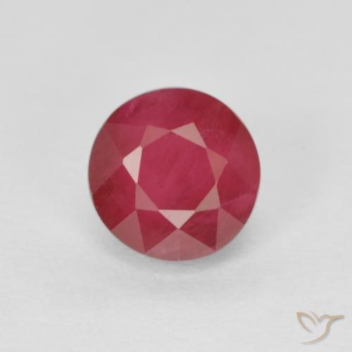 0.96ct Naturale Cremisi Profondo Rubino, Rotondo, VS-SI