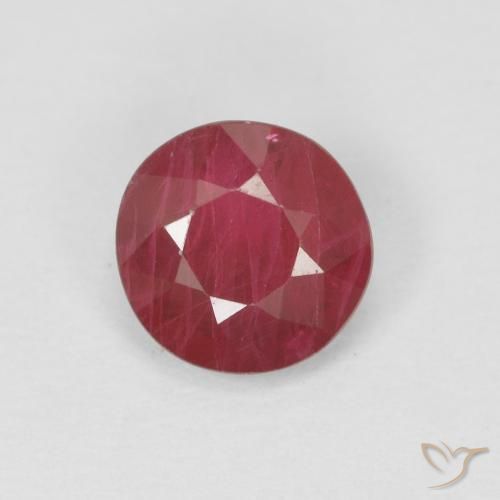 0.87ct Naturale Rosso medio Rubino, Rotondo, VS-SI
