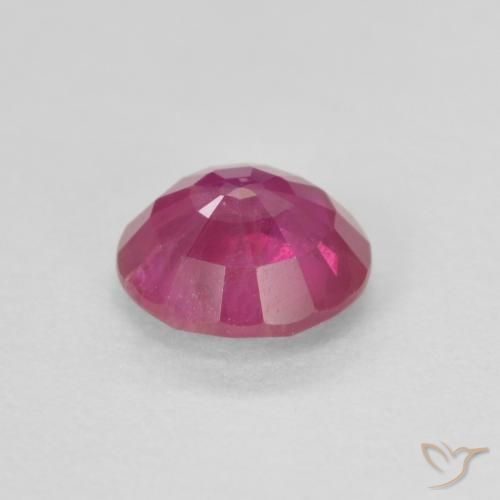Rubino Rosa rossastra naturale da 0.82 ct, Rotondo, VS-SI